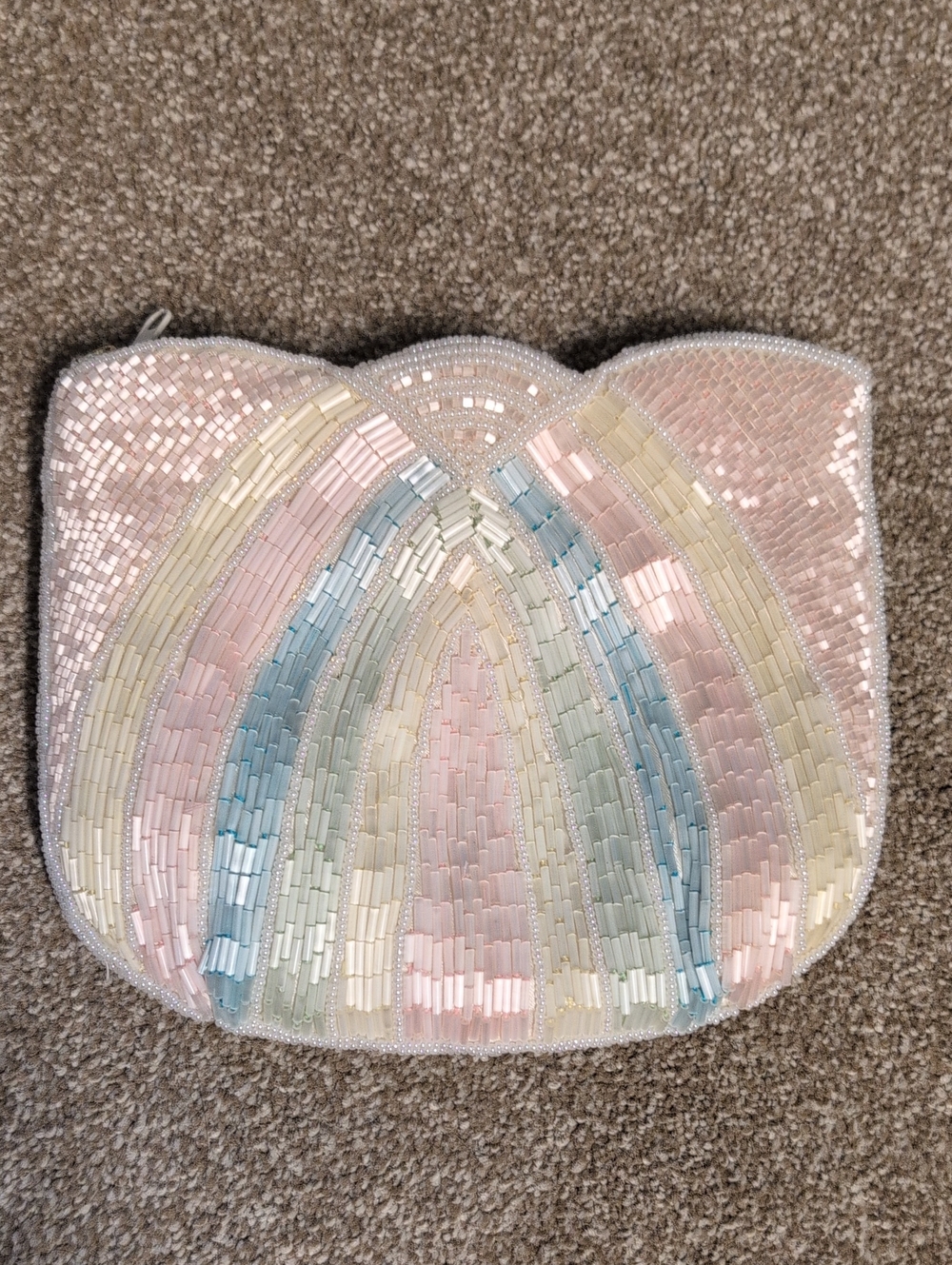 Vintage Style Beaded Flower Purse